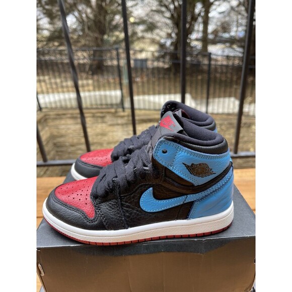 Nike Air Jordan 1 Retro High OG (PS) ‘NC to Chi’ Size 13C CU0449-046 Red/ Blue - Picture 2 of 16